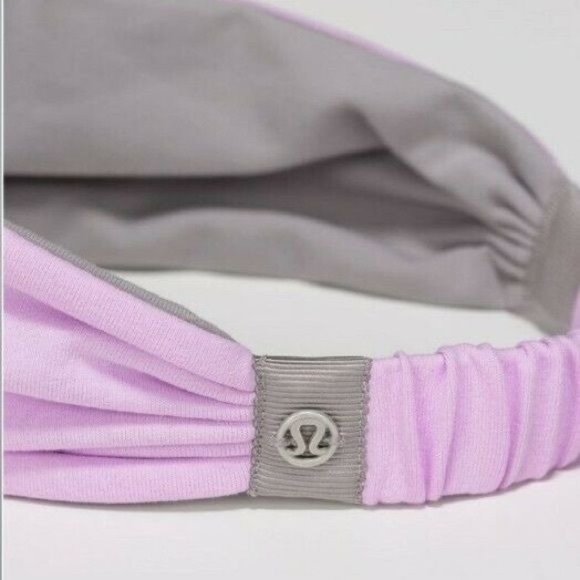 Lululemon Bang Buster Headband *Reversible Pretty Purple / Ambient Grey - Picture 1 of 4